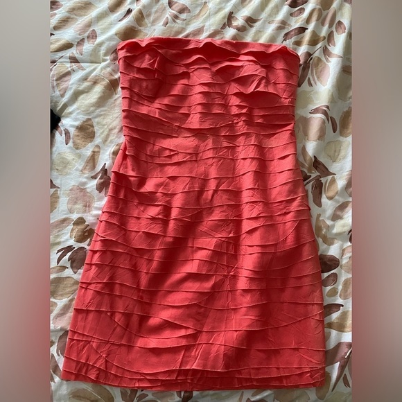 NWT J. Crew coral cutwave strapless  dress size 4 - Picture 1 of 6